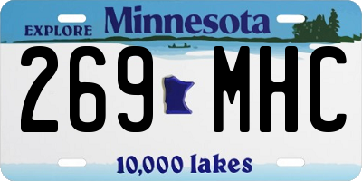 MN license plate 269MHC
