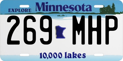 MN license plate 269MHP