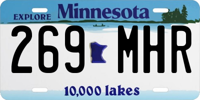 MN license plate 269MHR