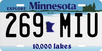 MN license plate 269MIU