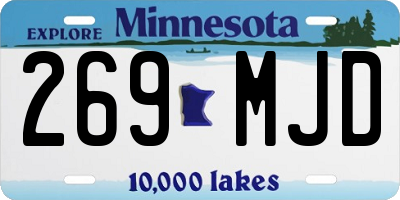 MN license plate 269MJD