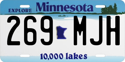 MN license plate 269MJH