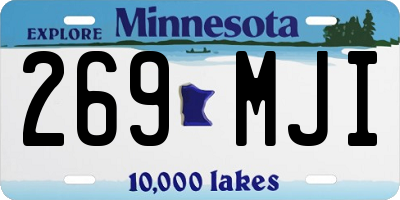 MN license plate 269MJI