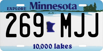 MN license plate 269MJJ