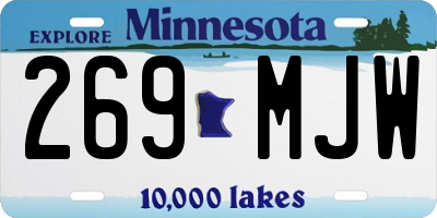 MN license plate 269MJW