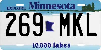MN license plate 269MKL