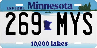 MN license plate 269MYS