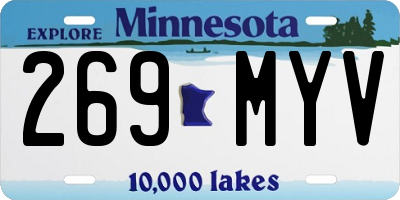 MN license plate 269MYV