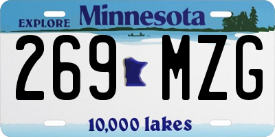 MN license plate 269MZG