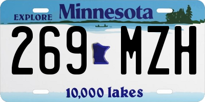 MN license plate 269MZH