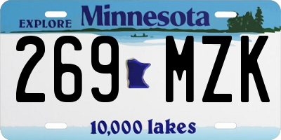 MN license plate 269MZK