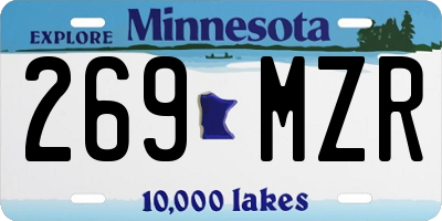 MN license plate 269MZR