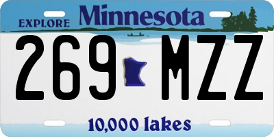 MN license plate 269MZZ