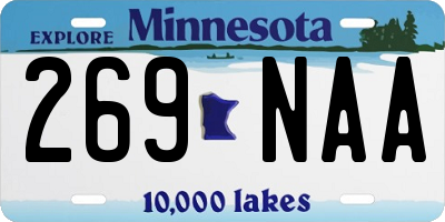 MN license plate 269NAA