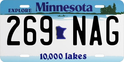 MN license plate 269NAG