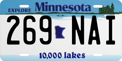 MN license plate 269NAI