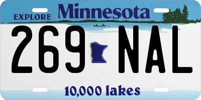 MN license plate 269NAL