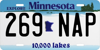 MN license plate 269NAP