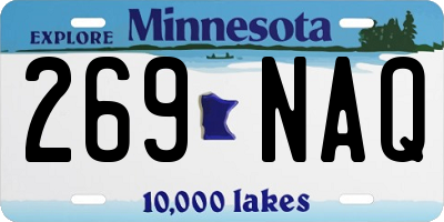 MN license plate 269NAQ