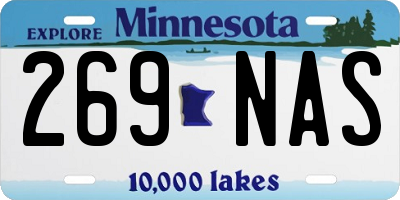 MN license plate 269NAS