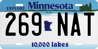 MN license plate 269NAT