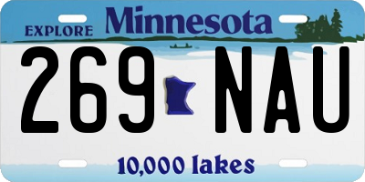 MN license plate 269NAU