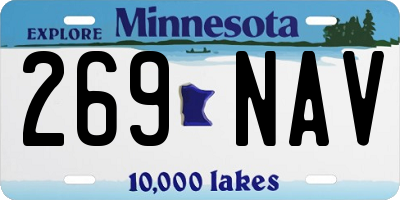 MN license plate 269NAV