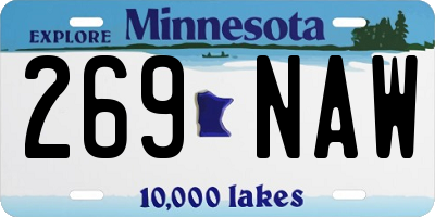 MN license plate 269NAW
