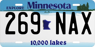 MN license plate 269NAX
