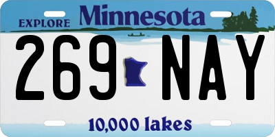 MN license plate 269NAY