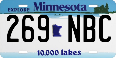 MN license plate 269NBC