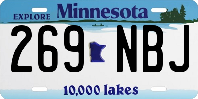 MN license plate 269NBJ