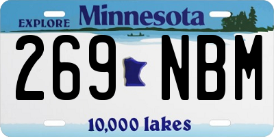MN license plate 269NBM