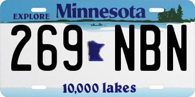MN license plate 269NBN