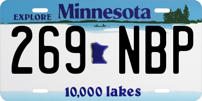 MN license plate 269NBP