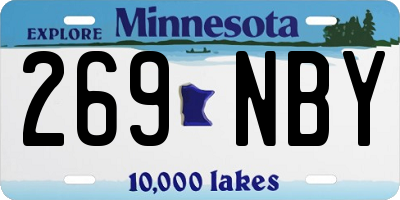 MN license plate 269NBY