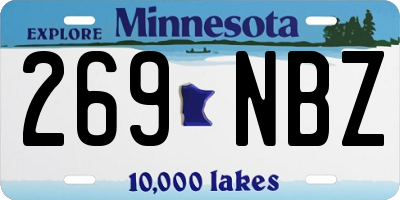 MN license plate 269NBZ