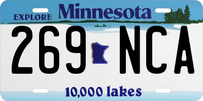 MN license plate 269NCA