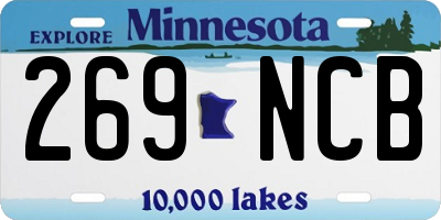 MN license plate 269NCB