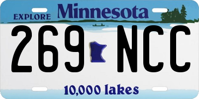 MN license plate 269NCC