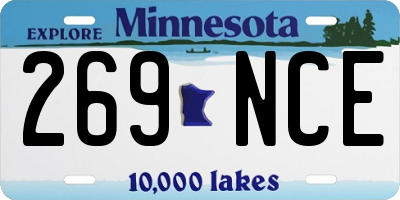 MN license plate 269NCE