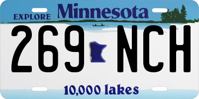 MN license plate 269NCH