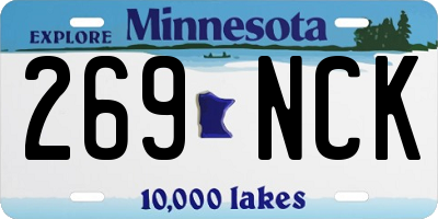 MN license plate 269NCK