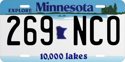 MN license plate 269NCO