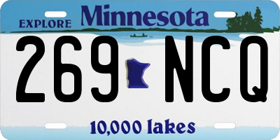 MN license plate 269NCQ