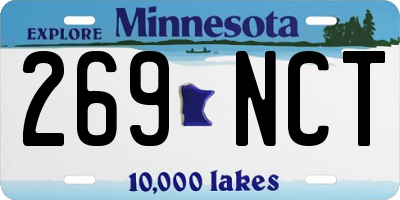MN license plate 269NCT