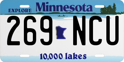 MN license plate 269NCU