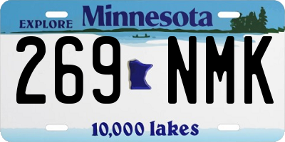 MN license plate 269NMK