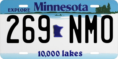 MN license plate 269NMO