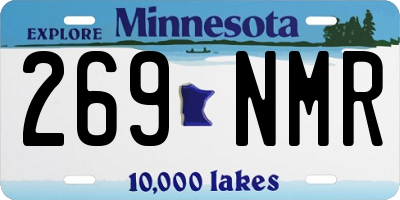 MN license plate 269NMR